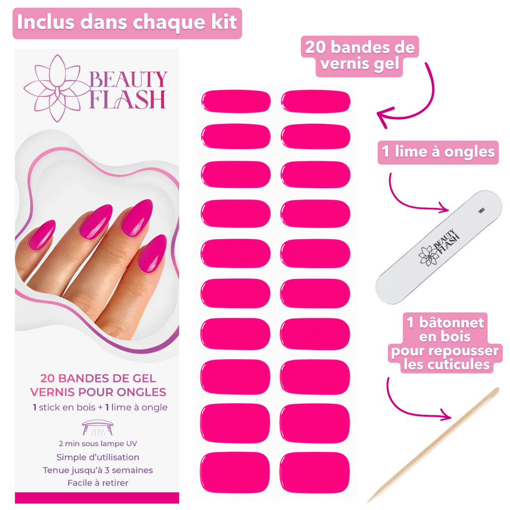 erplain_file_id:188357 - 1 boite de 20 Bandes de Gel vernis pour ongles