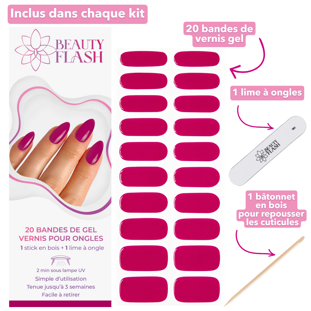 erplain_file_id:188389 - 1 boite de 20 Bandes de Gel vernis pour ongles