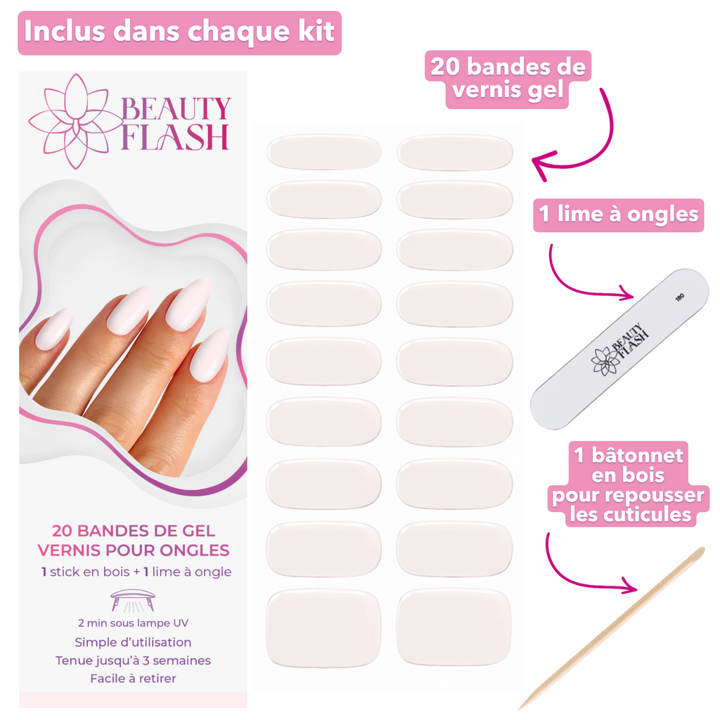 erplain_file_id:188430 - 1 boite de 20 Bandes de Gel vernis pour ongles