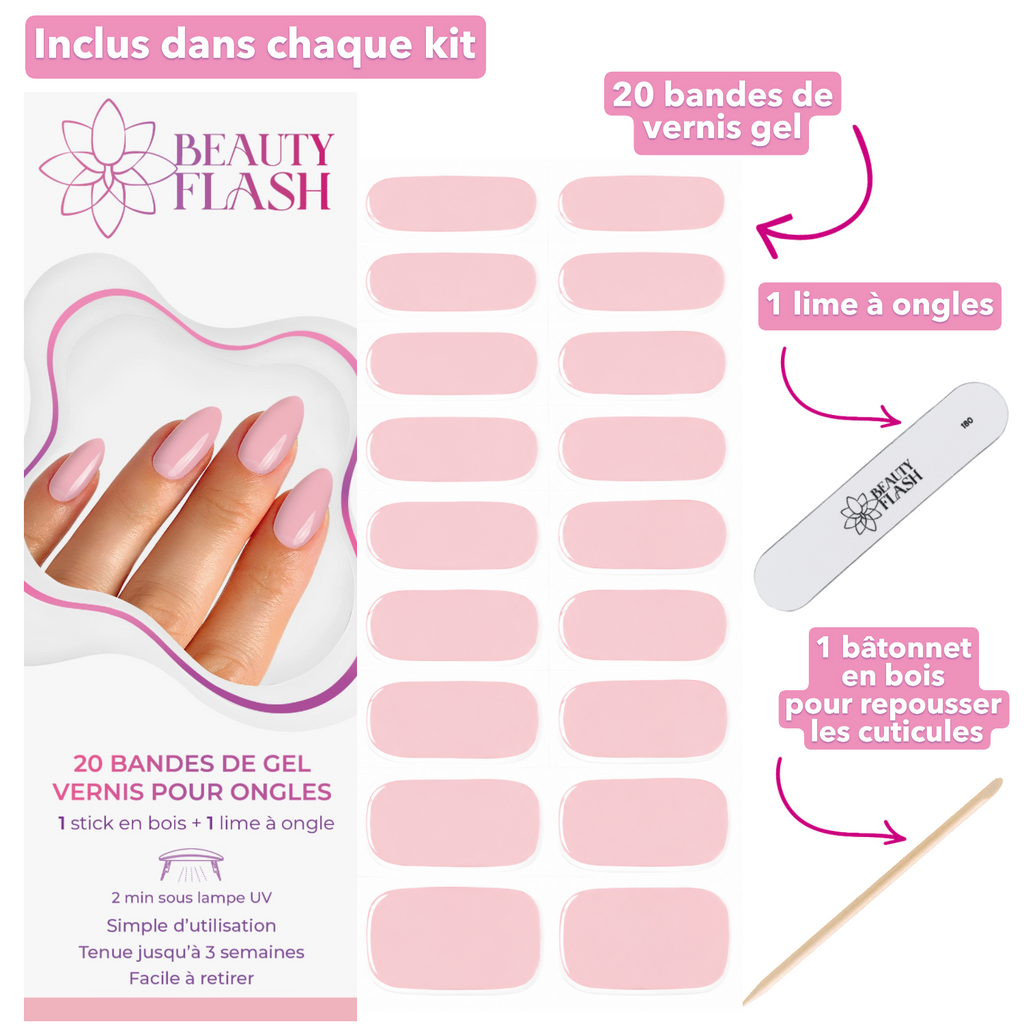 erplain_file_id:188358 - 1 boite de 20 Bandes de Gel vernis pour ongles