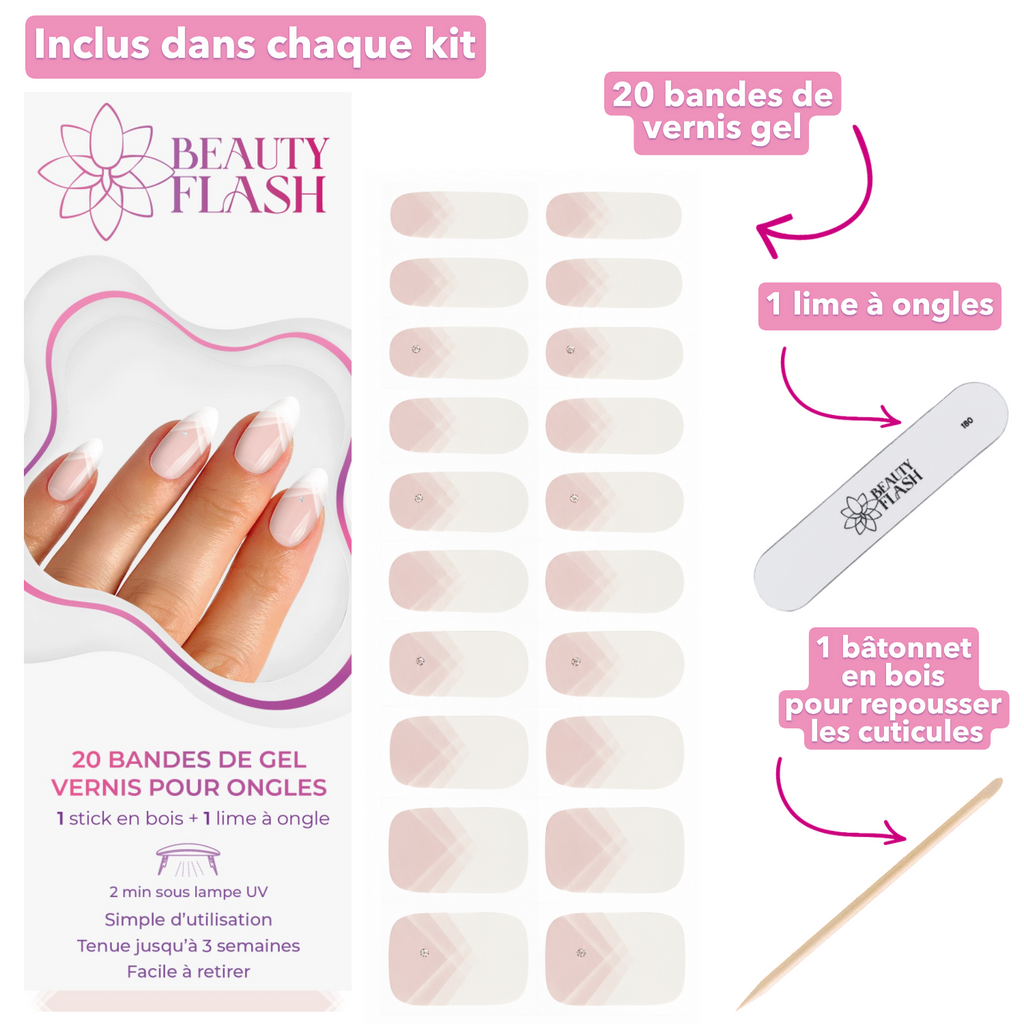 erplain_file_id:188411 - 1 boite de 20 Bandes de Gel vernis pour ongles