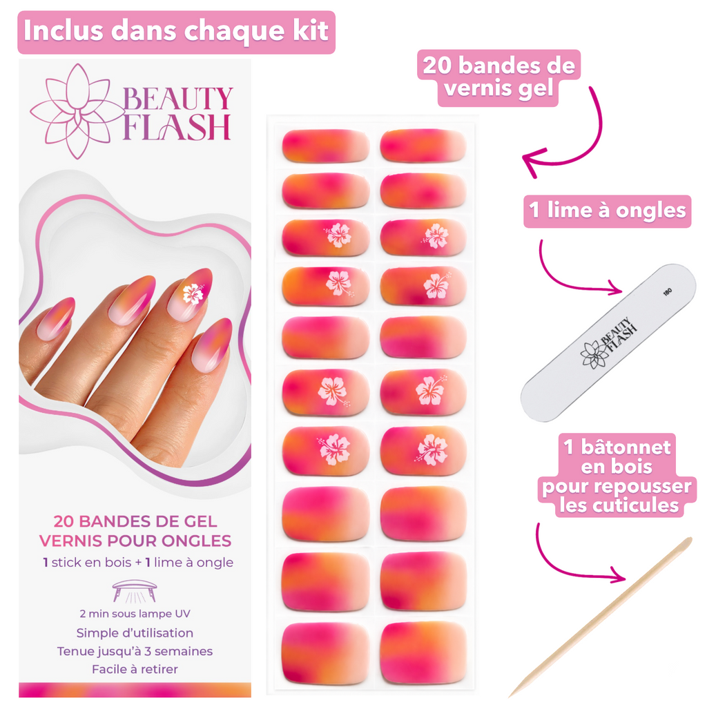 erplain_file_id:188340 - 1 boite de 20 Bandes de Gel vernis pour ongles